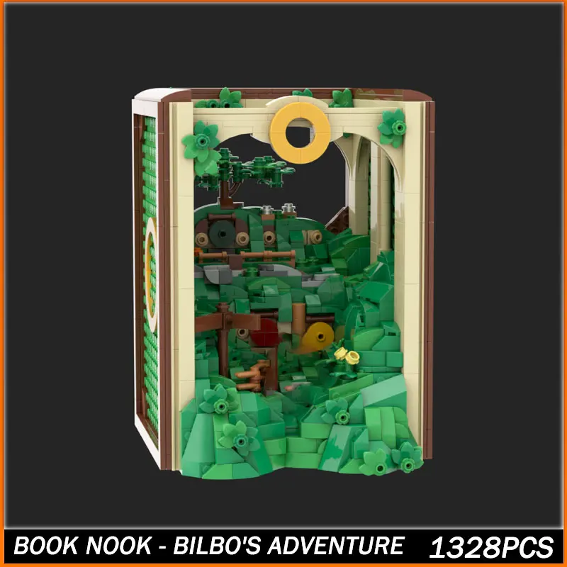 

MOC Архитектурная серия, книжный уголок, строительный блок, модель MOC, кирпичные игрушки, частицы, креативное образование, рождественские подарки