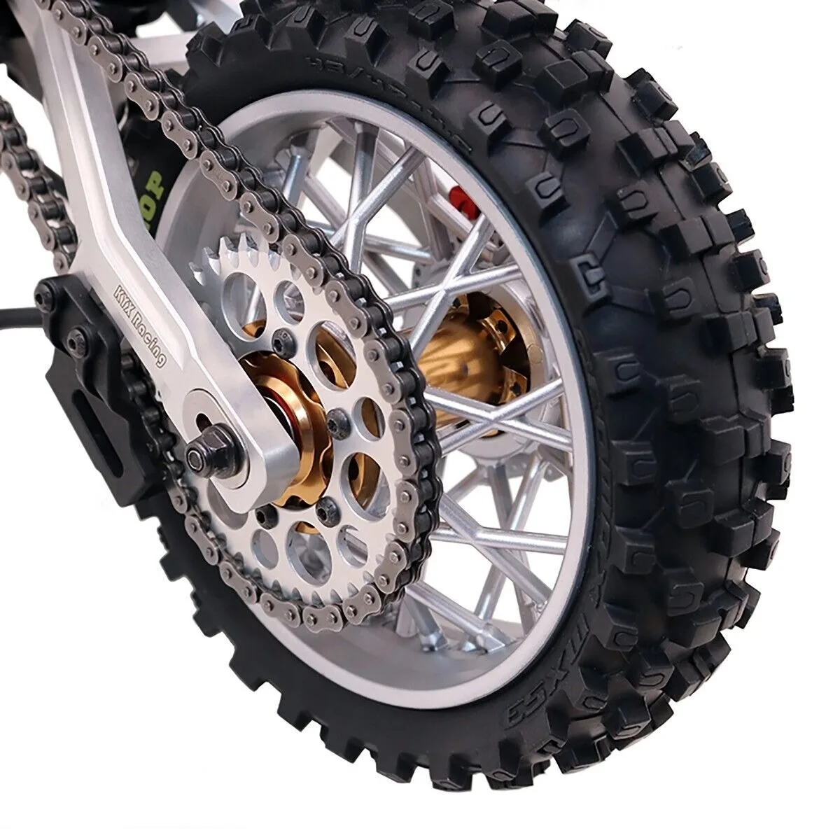 LCX Racing 1/4 RC Motorcycle Aluminum Rear Hub Wheel Mount for Losi Promoto-MX Upgrades Parts Accessories