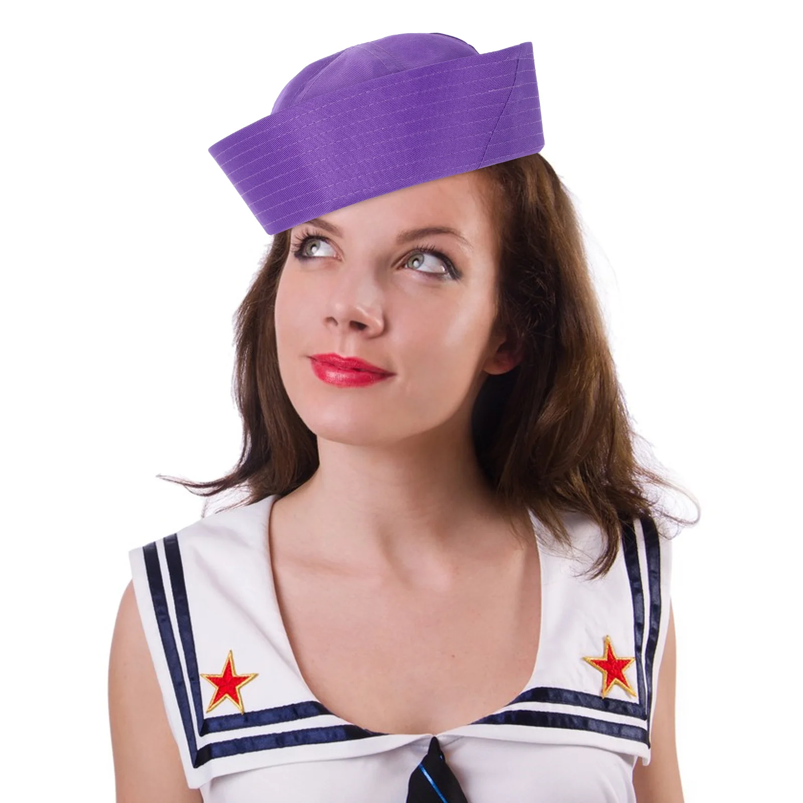 

1 Pcs Stylish Sailor Hat Black Captain Hat Costume Party Elegant Staging Performance Accessory