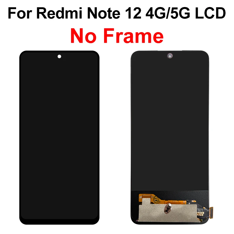 6.67'' AMOLED For Xiaomi Redmi Note 12 Pro 4G LCD Display Touch Screen With Frame Digitizer Assembly 2209116AG 2209116AG Screen image 4
