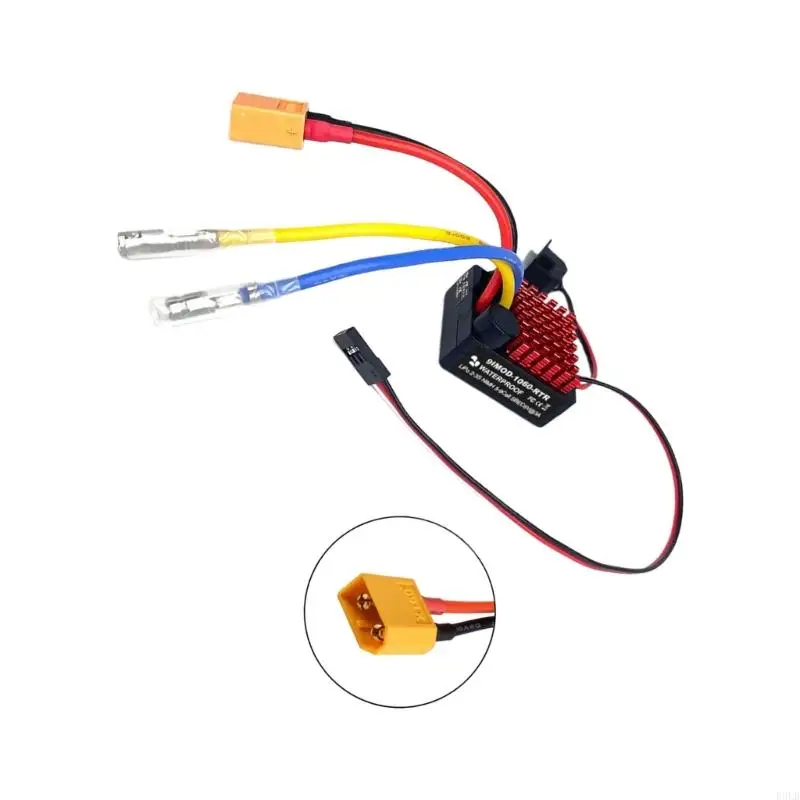2025 جديد 60A 60A إلى الأمام 30A عكسي ESC لمركبات الزحف الصخرية مقاومة للماء السكن