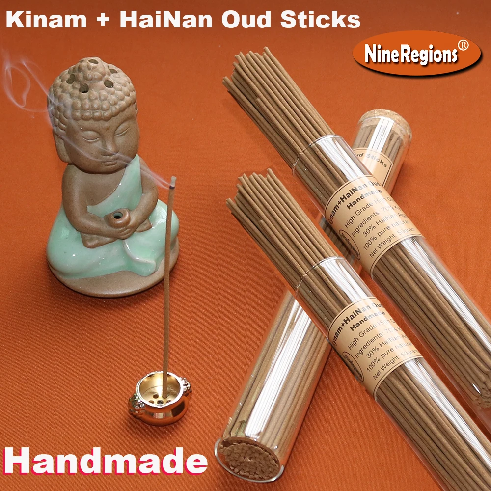 50g Handmade Incense Sticks Genuine Chinese Kinam with Hainan oud High Grade Quality Stronger Lasting Natural Scents  fragrance