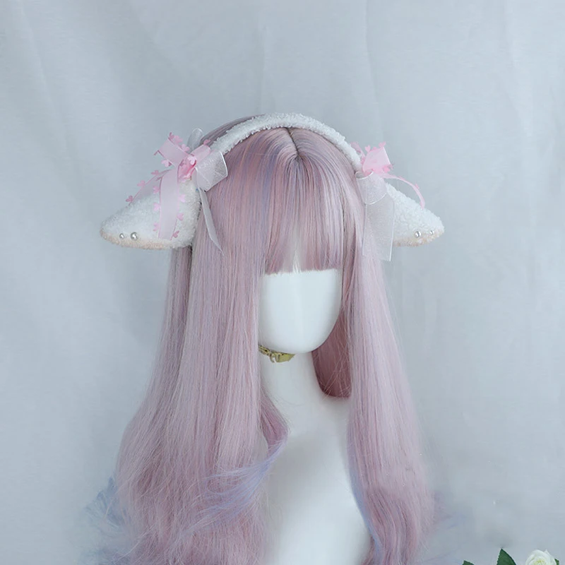 Lolta Kawaii Anime Schafe Ohr Heabbands Cosplay Cartoon Katze Halloween Party Kostüme Haar Plüsch Zubehör Mädchen Kopfbedeckung Geschenke – Detail 14