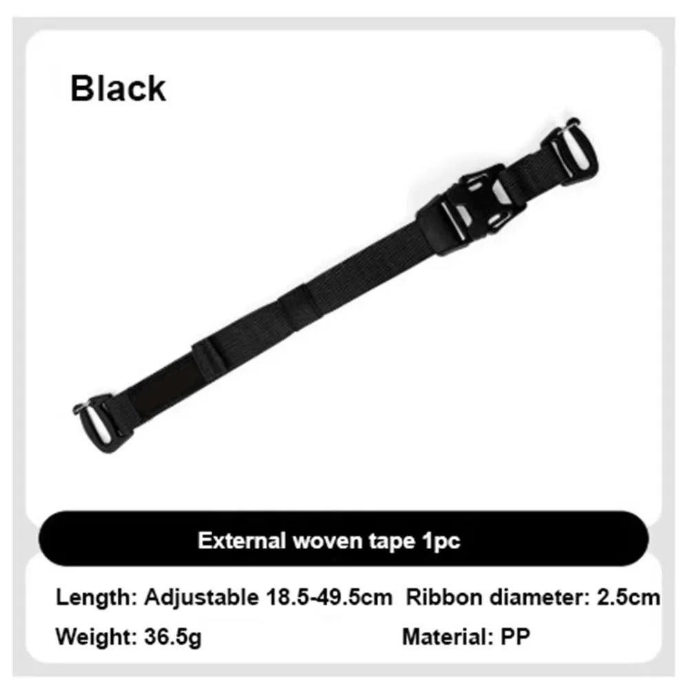 

Ремни для уличного снаряжения 18,5–49,5 см, диаметр 2,5 см, регулируемые быстросъемные ремни для крепления, для походных рюкзаков