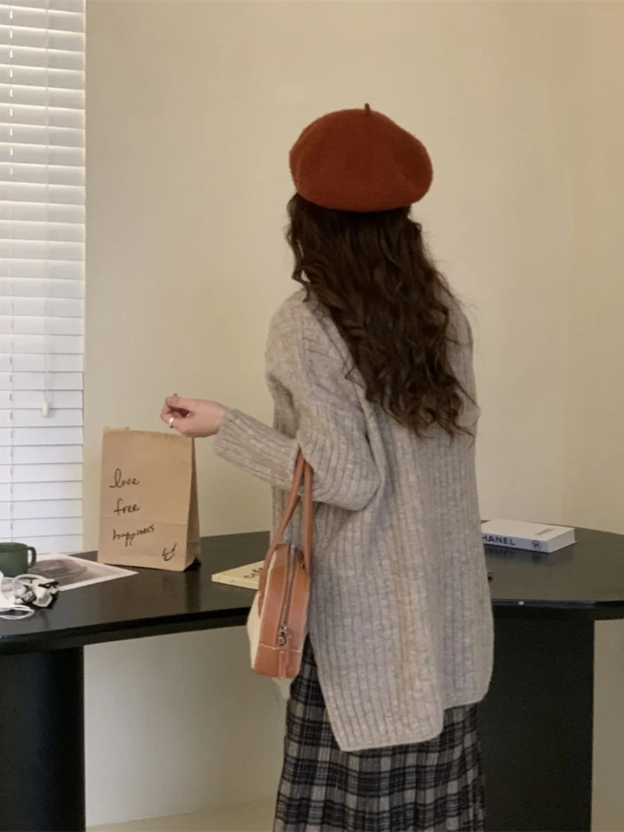 

Двухслойный свитер с юбкой Thieneded со специальной вышивкой, устойчивый к катанию, круглый пуловер Long Sve Ne