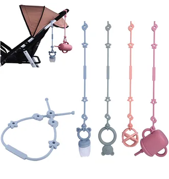 התינוק מוצץ קליפים \ סירטוני סיליקון רך שרשרת צעצוע התינוק מתכווננת תינוק בעל הפטמה קליפ תינוקת