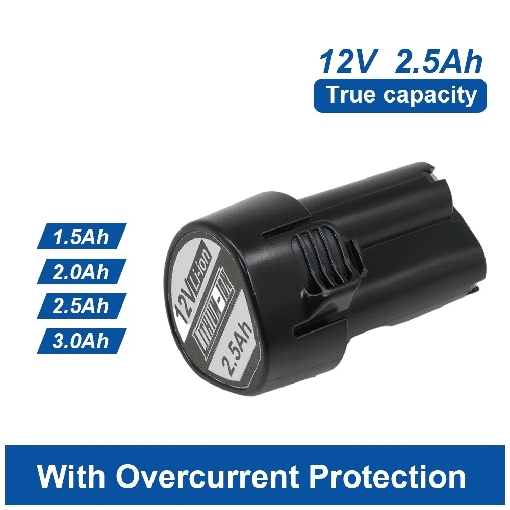 

For Makita 10.8V/12V 2500mAh BL1025 Rechargeable Li-ion Battery BL1013 BL1014 LCT203W 194550-6 194551-4