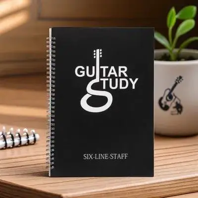 

Guitar Sheet Music Book Coil Design Waterproof Pp Cover Music Notebook For Memorizing Scores Lightweight Portable Chord Book