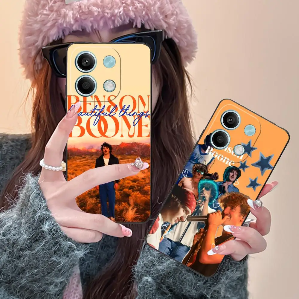 Benson boone caso de telefone móvel para xiaomi redmi nota 14 13 12 11 a5 3 2 1 pro plus 4g 5g impressão a cores capa celulares luxo