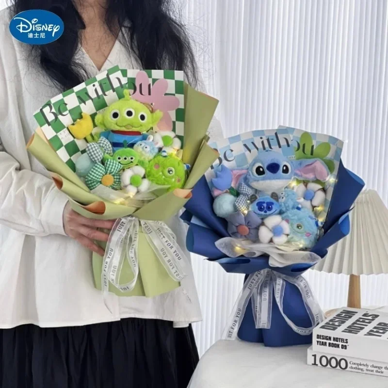 

In Stock Disney Stitch Doll Flower Bouquet Creative Cartoon High-value Bouquet Graduation Season Girlfriend Birthday Gift