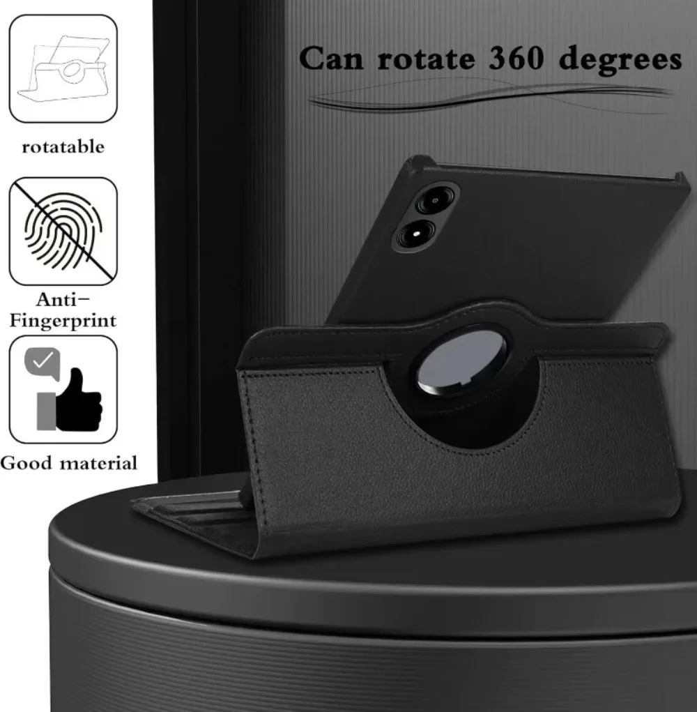 

360 Degree Rotating Case For Xiaomi Redmi Pad Pro 12.1 Tablet Case Xiaomi Poco Pad 12.1 Redmi Pad Pro 2024 Coque Leather Case
