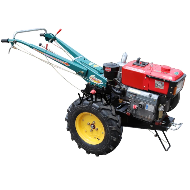 LMM Agricultural Small Walking Tractor Greenhouse Rotary Tillage Ditching Mulcher Diesel