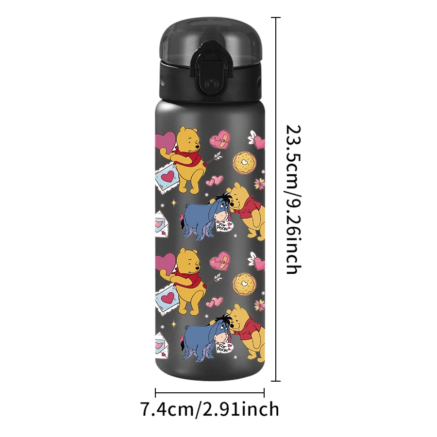 Bouteille d'eau en plastique Disney Winnie l'ourson/abeille/Motif 26oz, tasse de sport comme cadeau d'anniversaire/retour à l'école, 1 pièce