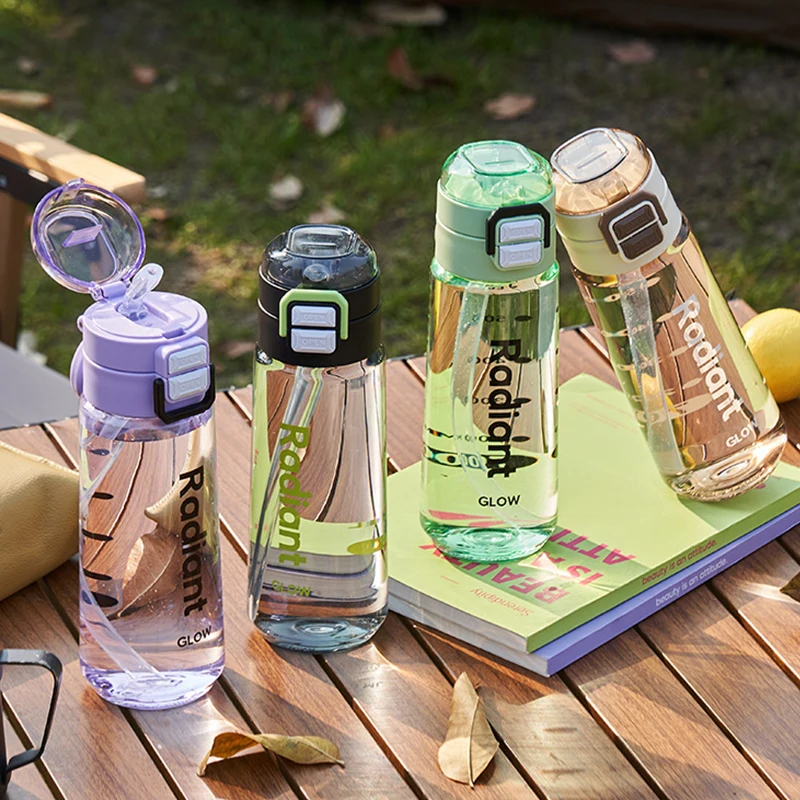 

Plastic Sports Water Bottle Portable Leakproof Transparent Travel Drink Girls And Boys Sport Drinking Bottle For Outdoor Travel