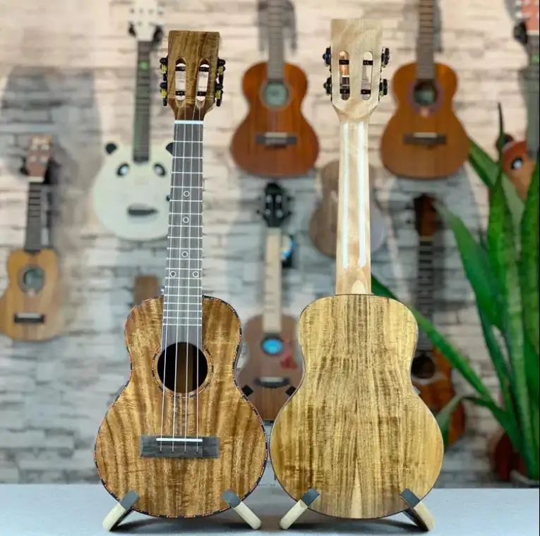 All-Solid Koa Wood Tenor Ukulele 23-26 Inches Nylon String Rosewood Mahogany Back/Side Guitar Players