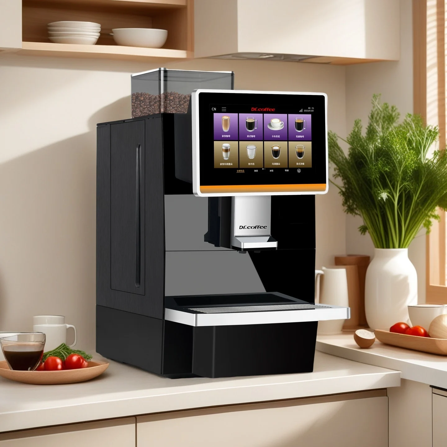 Dr.coffee CoffeeBreak Commercial Automatic Coffee Hotel Bean To Cup Espresso Coffee Machine For Restaurant Hotel Cafe Shop