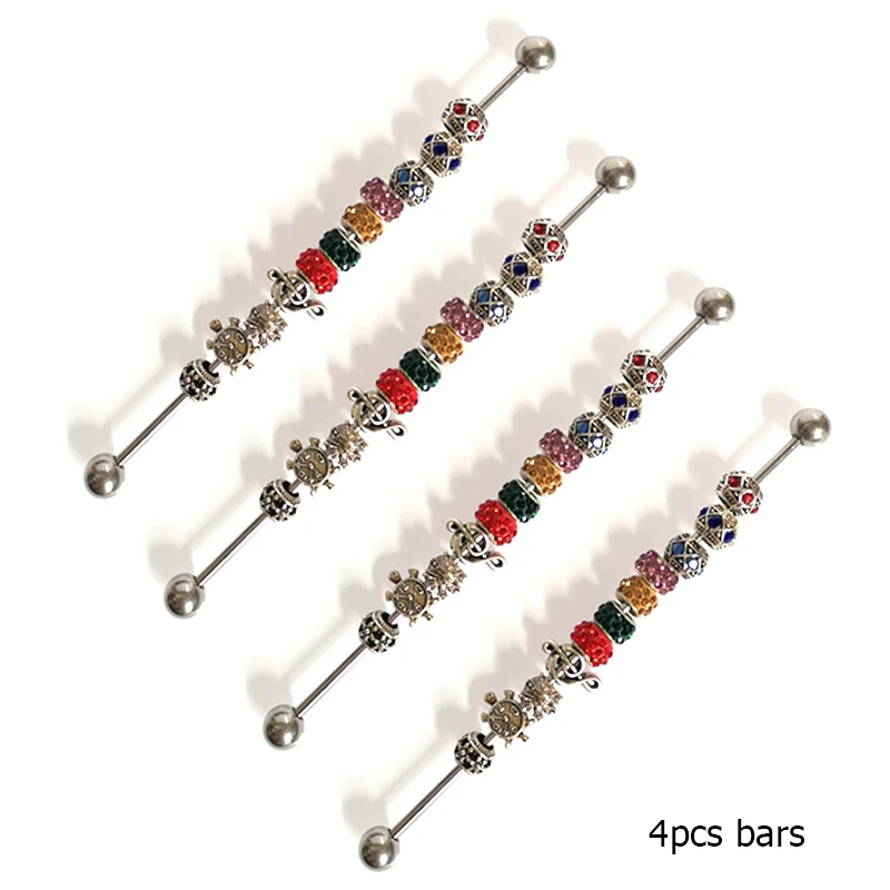 Stainless Steel Charms Organizer Holder Storage Box Rondelles Beads 4 Metal Rods Bracelet Accessories Trollbeads Display Case