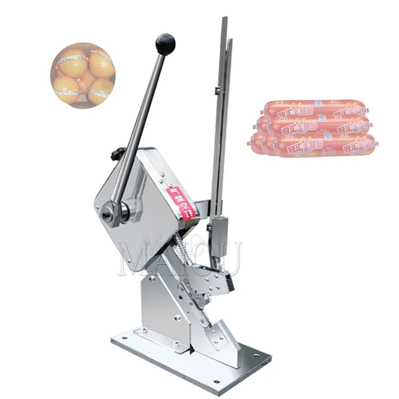 U-shaped Buckle Sealing Machine Sausage Sealer Aluminum Nail Strapping Maker Supermarket Plastic Bag Packaging Binding Machine