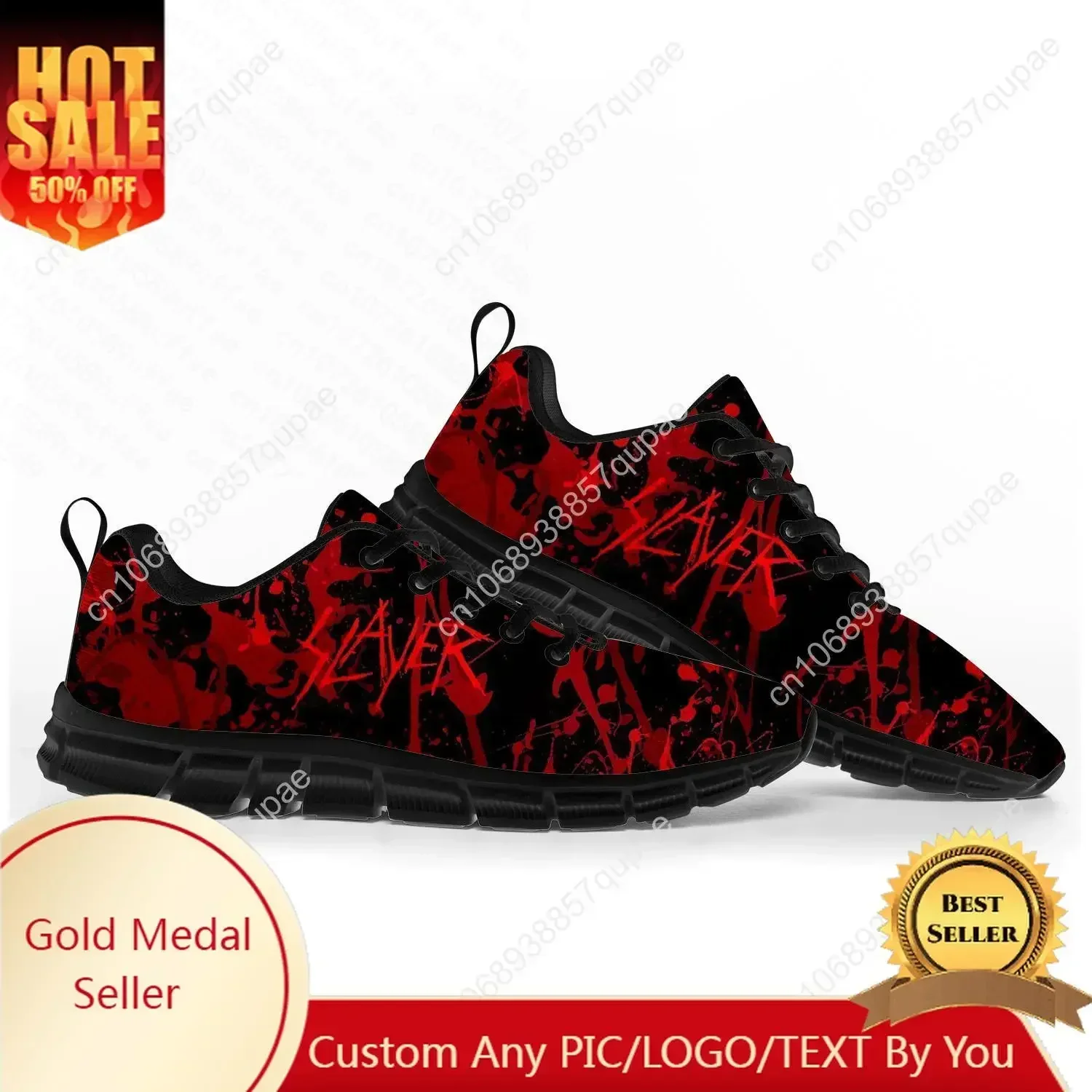 

Slayer Heavy Metal Rock Band Sports Shoes Mens Womens Teenager Sneakers Casual High Quality Couple Shoes