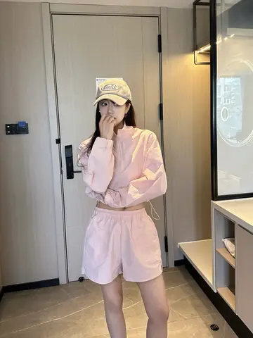 Women's Summer Quick Dry Running Sportswear Set with Half Zip Long Sleeve Stand Collar Top And Shorts Two Piece Set Online Ex...