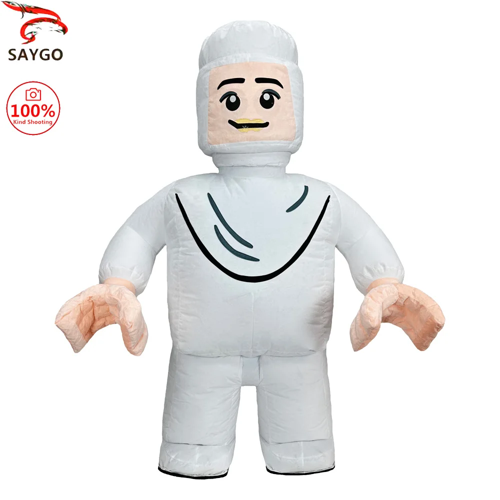

Inflatable Block Man Costume Parade Adult Cartoon Character Cosplay Halloween Christmas Party Plush Set