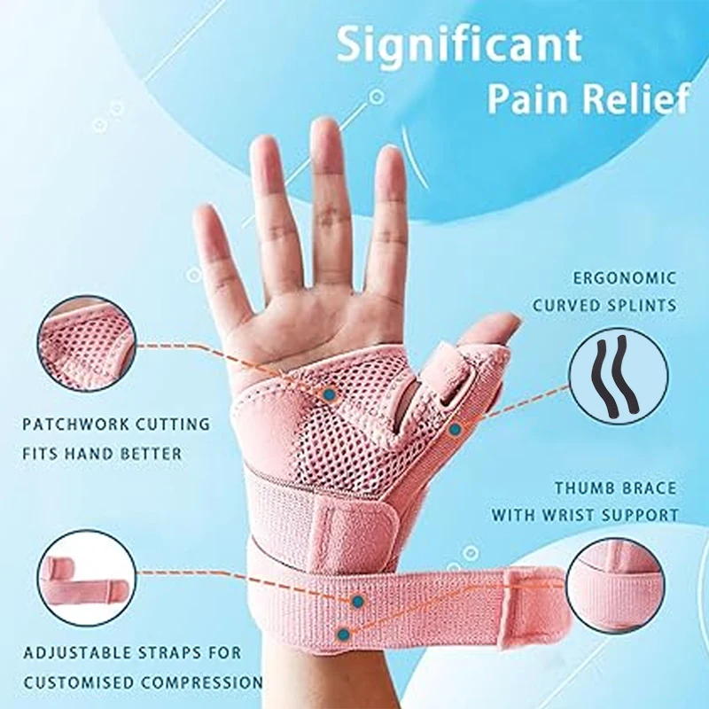 New Upgraded Thumb Splint for Right & Left Hand,Reversible Thumb Brace for Arthritis Pain & Support,Thumb Stabilizer for Sprains