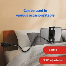 Gooseneck Tablet Mount Holder for Bed Desk Phone Holder Flexible Long Arm Clamp Tablet Stand for IPad Samsung Xiaomi Accessorie