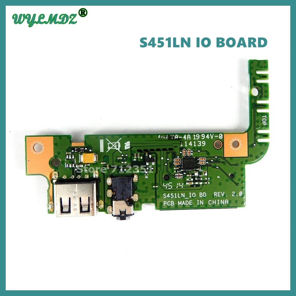 

Used S451LN IO BOARD REV 2.0 For Asus S451 S451L S451LN S451LA Audio USB BOARD IO board 100% OK