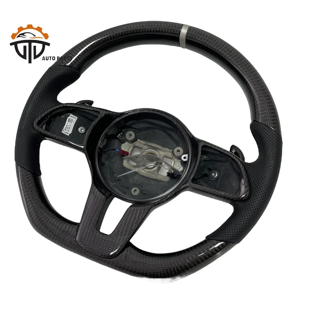 Accessories Vehicles Glossy Carbon Fiber Steering Wheel With Perforated Leather For Benz C200 W205 C260L