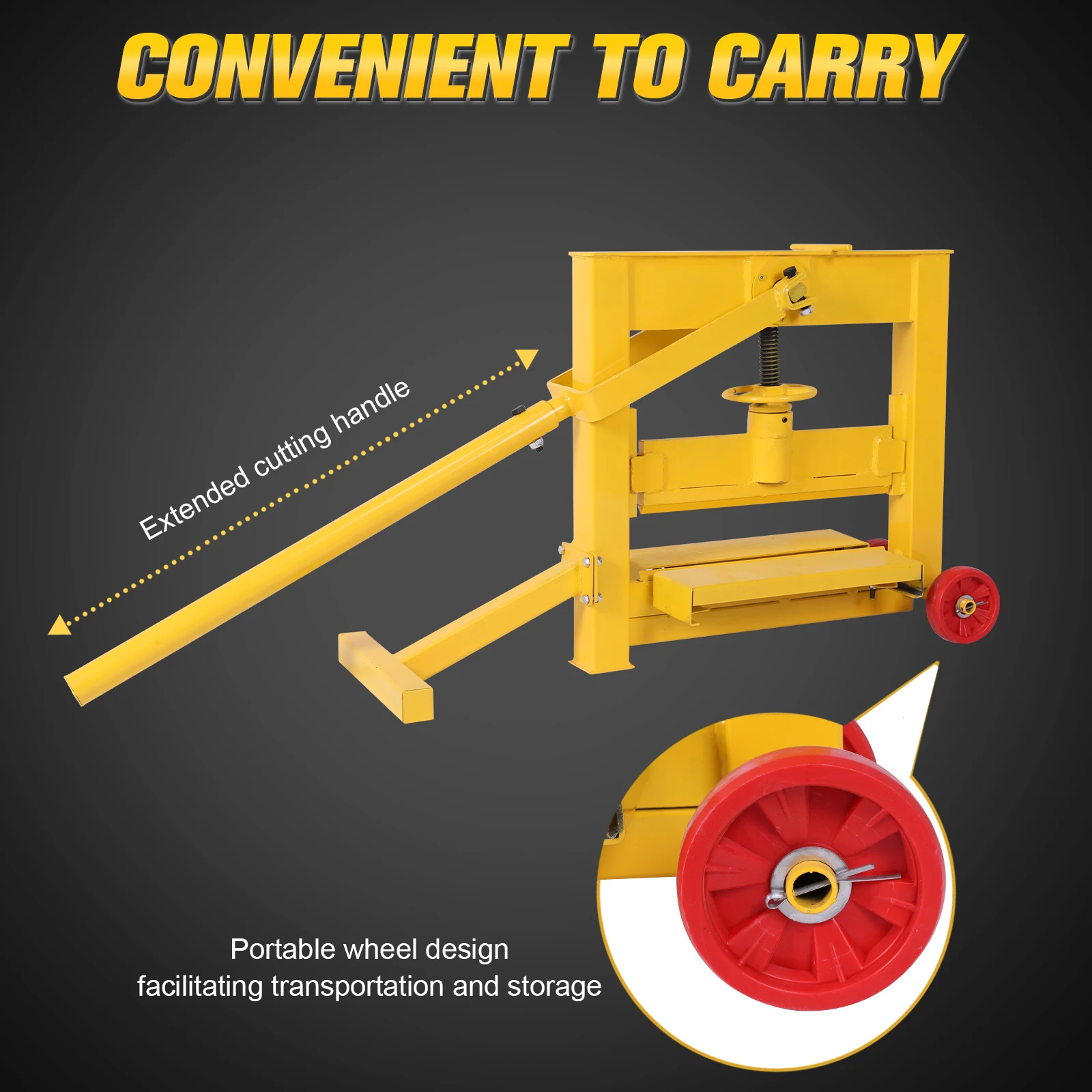 Manual Brick Cutting Machine Small Portable Wheel Brick Cutter Paving Tool Landscaping Stone Brick Cutter Tool