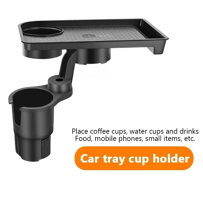 

Car Cup Holder Expander Tray Detachable Car Cup Holder Eating Table Food Tray Phone Mount Adjutable Base Car Accessorie