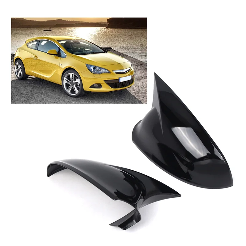 

For Vauxhall Astra Opel Astra J 2010-2016 Gloss Black Wing Mirror Cap Covers Set 13265451 13265452 1428463 1428464