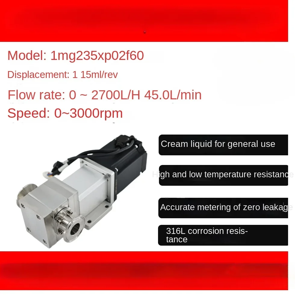 MG215XP02D31 Magnetic gear pump feeding and conveying stainless steel corrosion-resistant paste