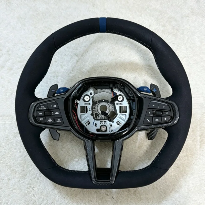 CS Suede Steering Wheel Fit For BMW X3M X4M X5M X6M M5 F90 F95 F96 F97 F98 F32 G87 G80 G82 G28 G42 G21 G22 M2 M3 M4 M5 M8 G01