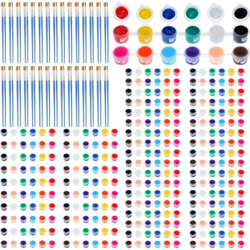 

ABYP Acrylic Paint Strips(12 Colors), 30-Pack Mini Paint Set& 420 PCS Kids Paint Kit Containers For Home Storage