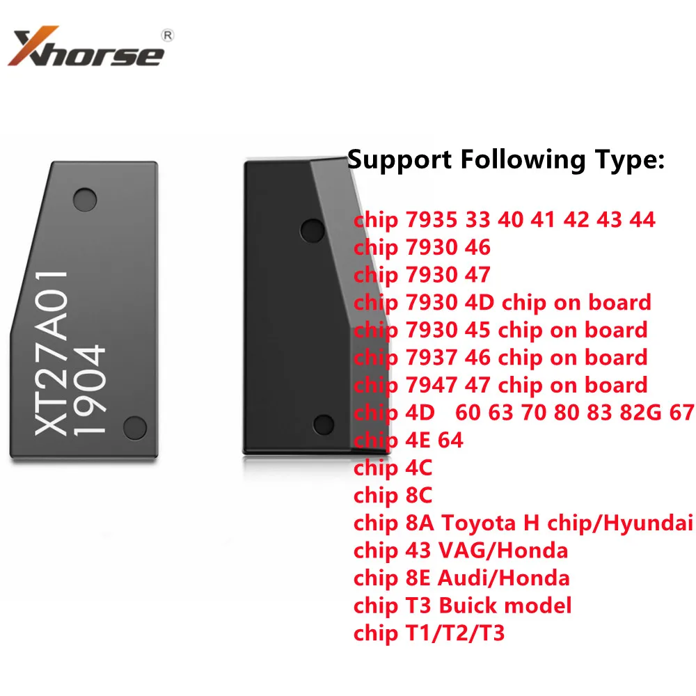 

Xhorse VVDI Super Chip Transponder XT27A XT27A01 Super Chip For ID46/40/43/4D/8C/8A/T3/47 for VVDI Mini Key Tool 10/20/100pcs