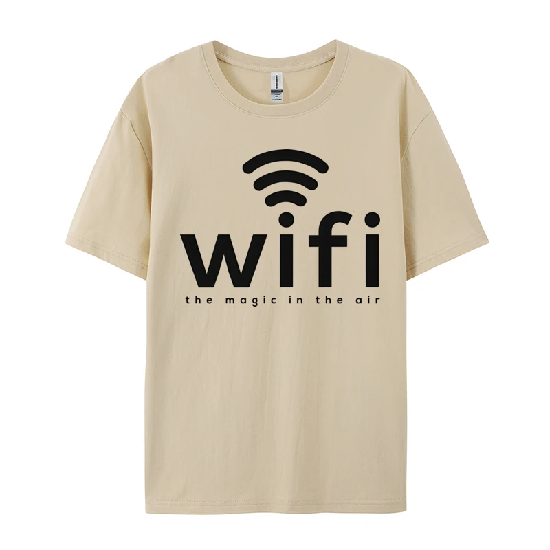 Wifi Magic In The Air Japan Style Slim Fit Men's T Shirt New Tees Cotton Printed On Normal T-shirt Funny Letter Tee Shirt