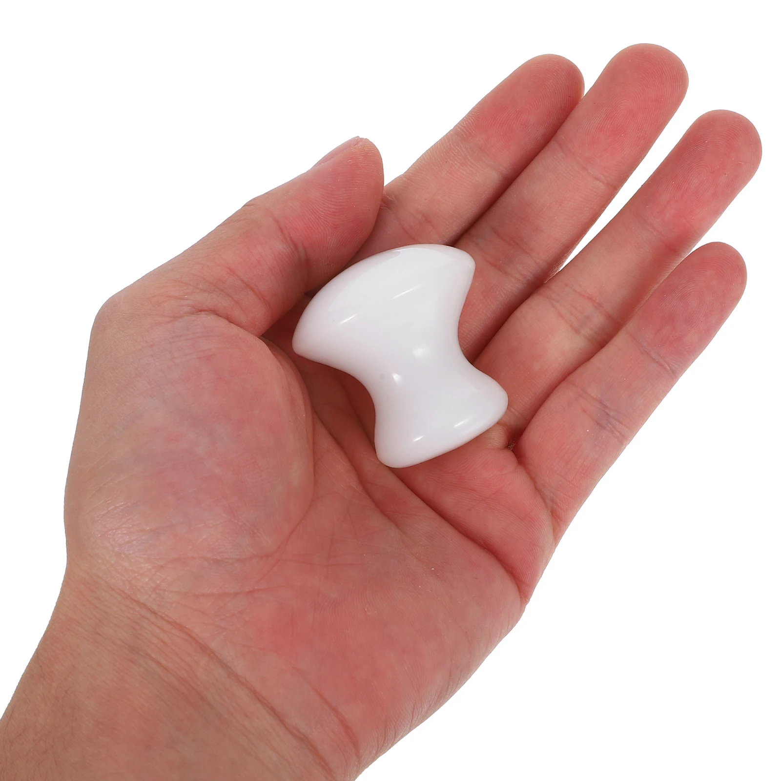 

Jade Massage Stone Mushroom Head Handheld Scraping Device Improve Skin Face Neck Back Therapy Tool