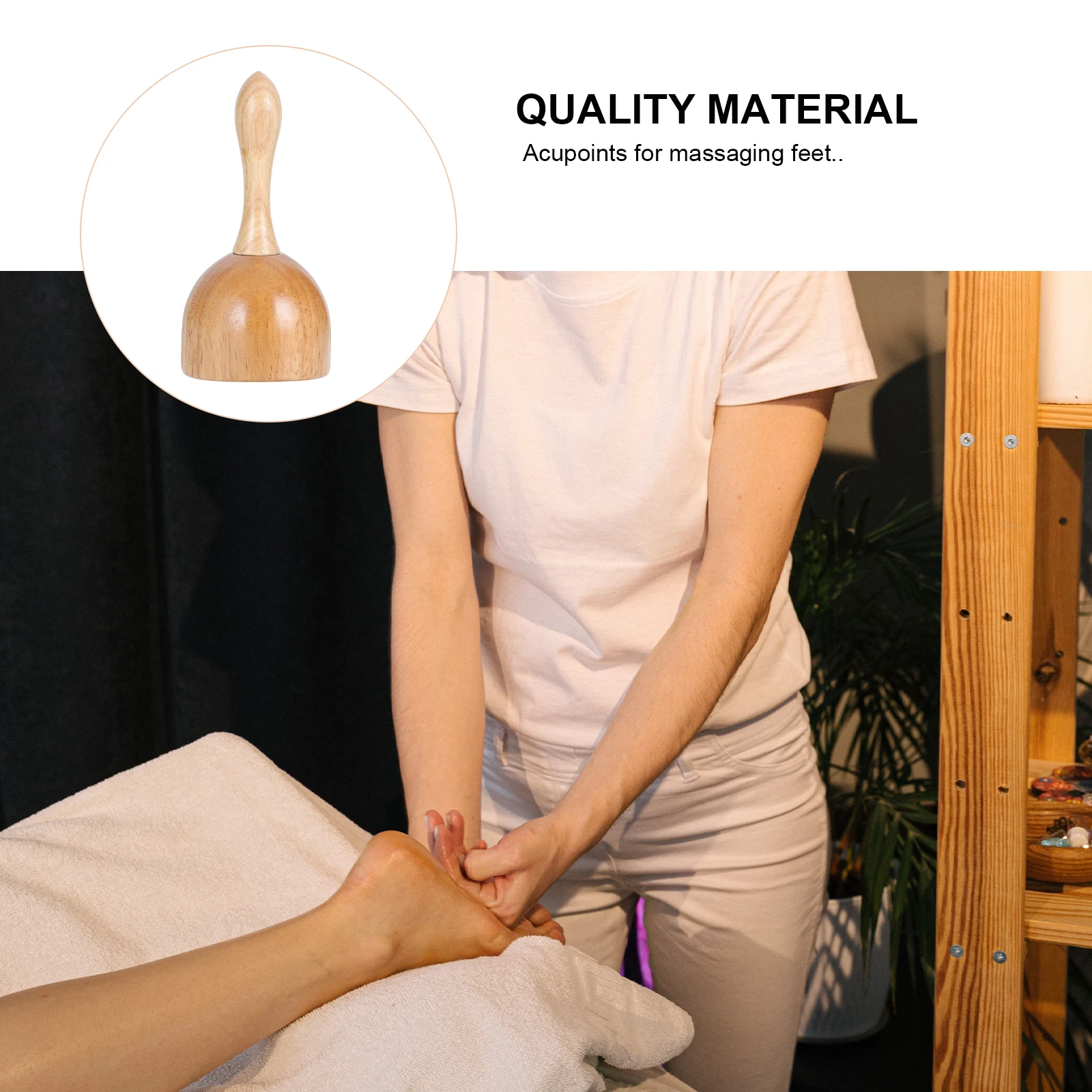 

1Pcs Natural Wood Massage Comb Smooth Surface Handheld Scalp Massager Head Massage Home Travel Head Massager Beech Comb