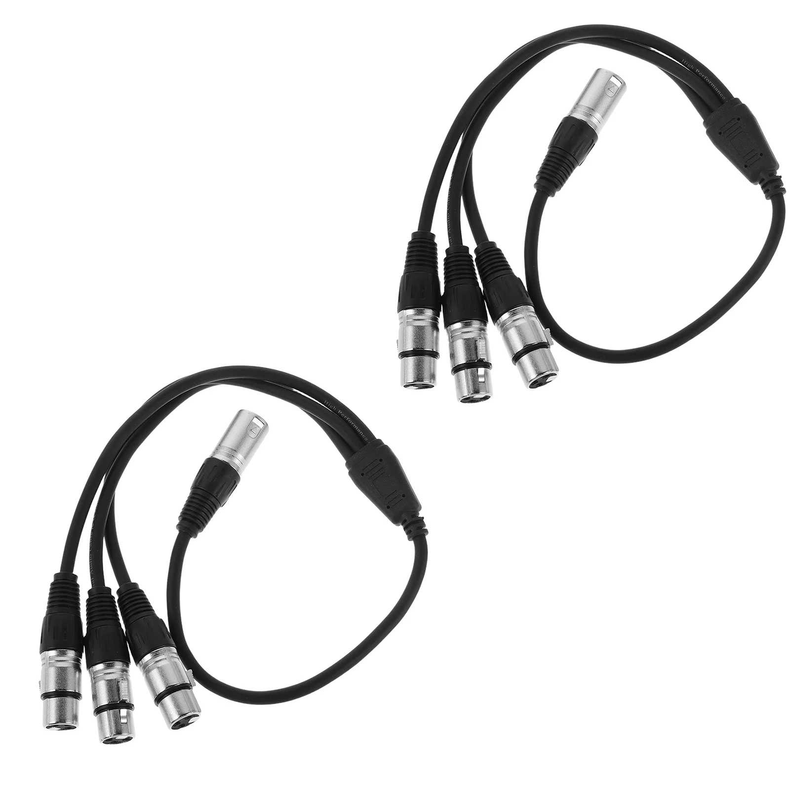

2pcs Xlr Splitter Cable 0.6M 1 Male To 3 Female Balanced Microphone Audio Splitter For Recording Studio Stage Use Multidevice