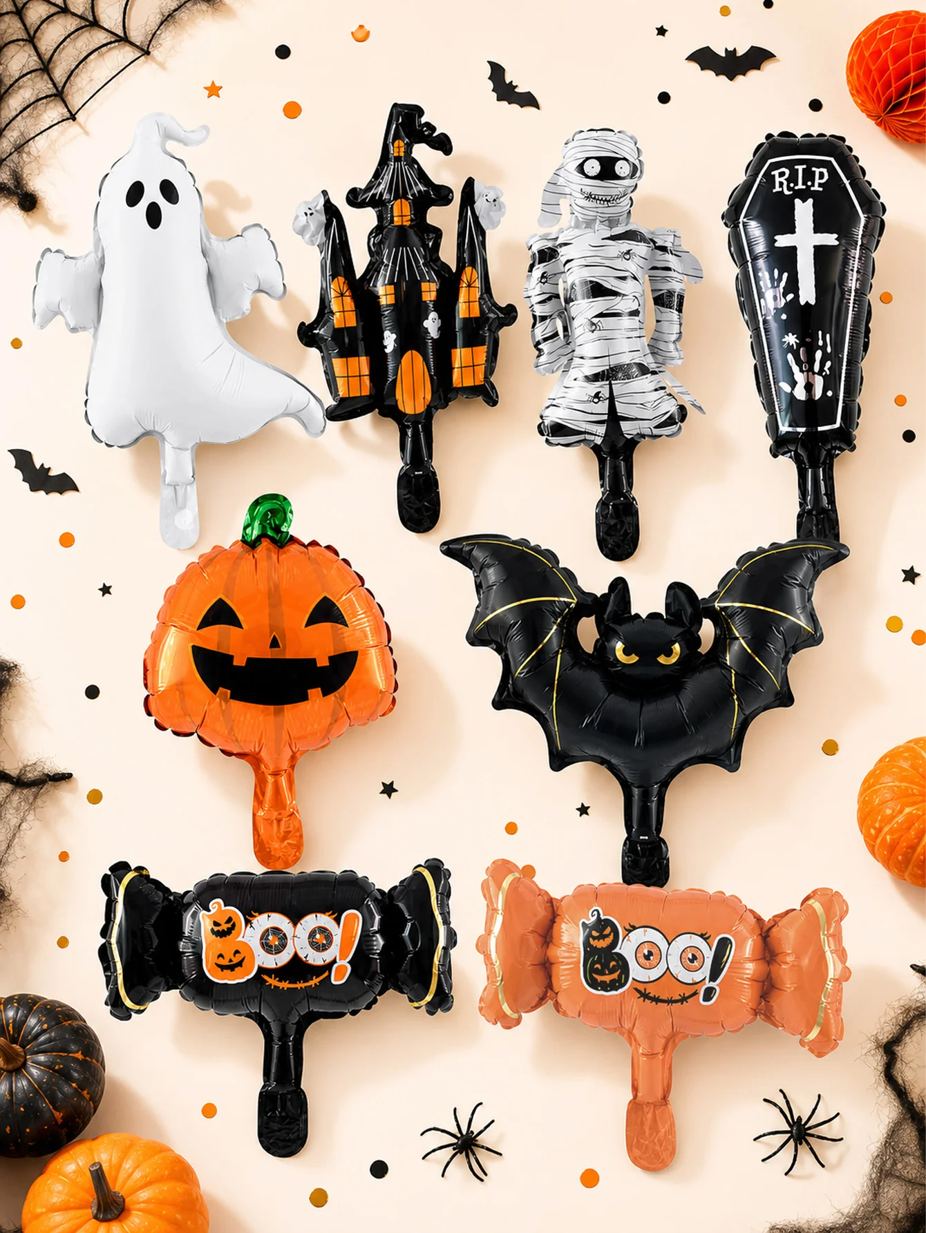 8-teiliges Halloween-Folienballon-Set – Ideal für Halloween-Partydekorationen, gruselige Themenpartys, Heimdekoration, festliche Atmosphäre – Detail 5