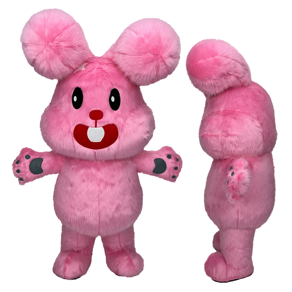

Cute Rabbit Inflatable Costume Mascot Parade Adult Character Cosplay Birthday Halloween Christmas Party Event Plush Set