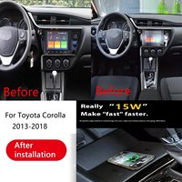 2 DIN The Latest 15W Wireless charger,Special on-board QI phone fast charging panel Car Accessories For Toyota Corolla 2013-2018