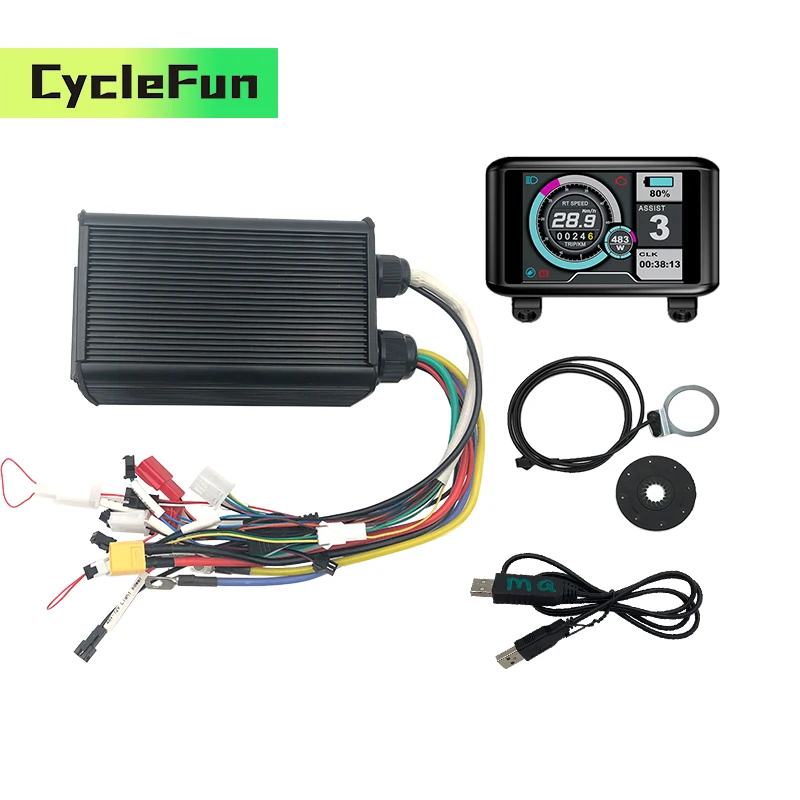 

Sabvoton 48V-72V MQCON SVMC7245 with UKC1 Display and PAS 1KW 45A 60KMH Electric Bike Scooter Bldc Motor Controller