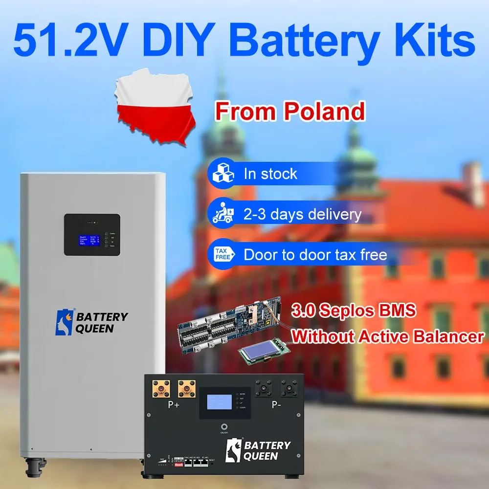 

Poland Seplos 3.0 BMS without Active Balancer Lifepo4 280AH 310AH 320AH Battery Kits 200A CAN RS485 BMS Home Solar DIY Case