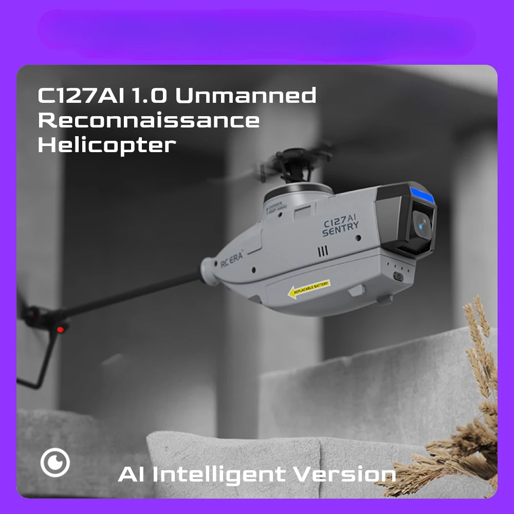 

COOLBANK AI Intelligent RC Helicopter 6-Axis Gyro 720P HD Optical Flow Positioning Scouting Drone 2.4Ghz 4CH Remote Control Toys