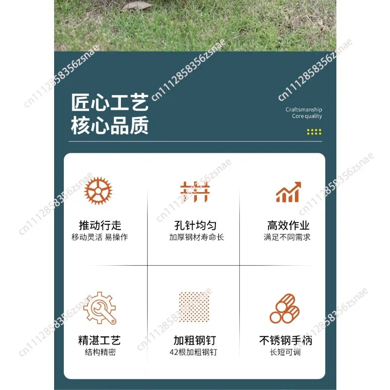 2027 new model, rolling lawn puncher, aerator, aerator, soil scarifier, cultivating garden tools