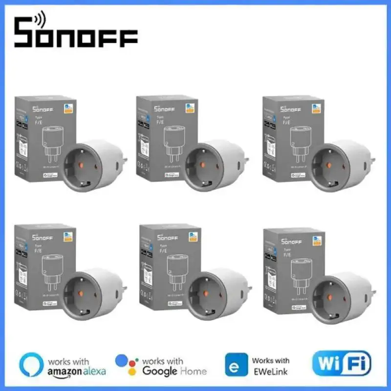 SONOFF S60 EU/UK iPlug Wi-Fi Smart Socket Overload Protection Timer Smart Scene Remote Control via eWeLink Alexa Google IFTTT