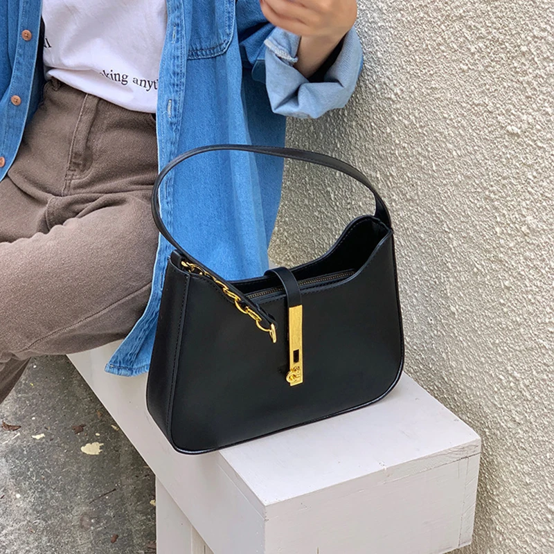 Small Designer Luxury Bag Female PU Leather Single Shoulder Underarm Bag For Women Fashion Versatile Handbag With Advanced Sense