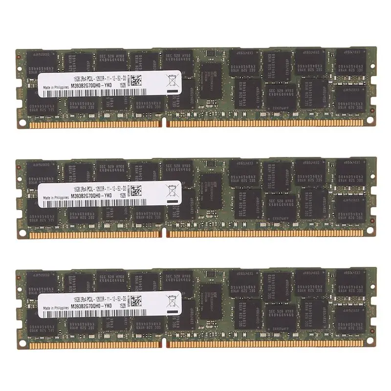 M51K-3X DDR3 16GB 1600Mhz RECC Ram PC3-12800 Memory 240Pin 2RX4 1.35V REG ECC RAM Memory For X79 X58 Motherboard